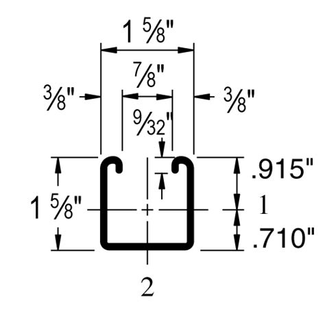 unistrut dimensions p1000